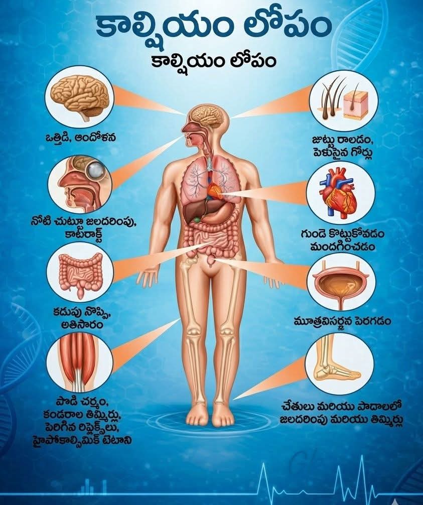 మీ శరీరంలో కాల్షియం లోపం ఉందని తెలిపే లక్షణాలు ఇవే ! 